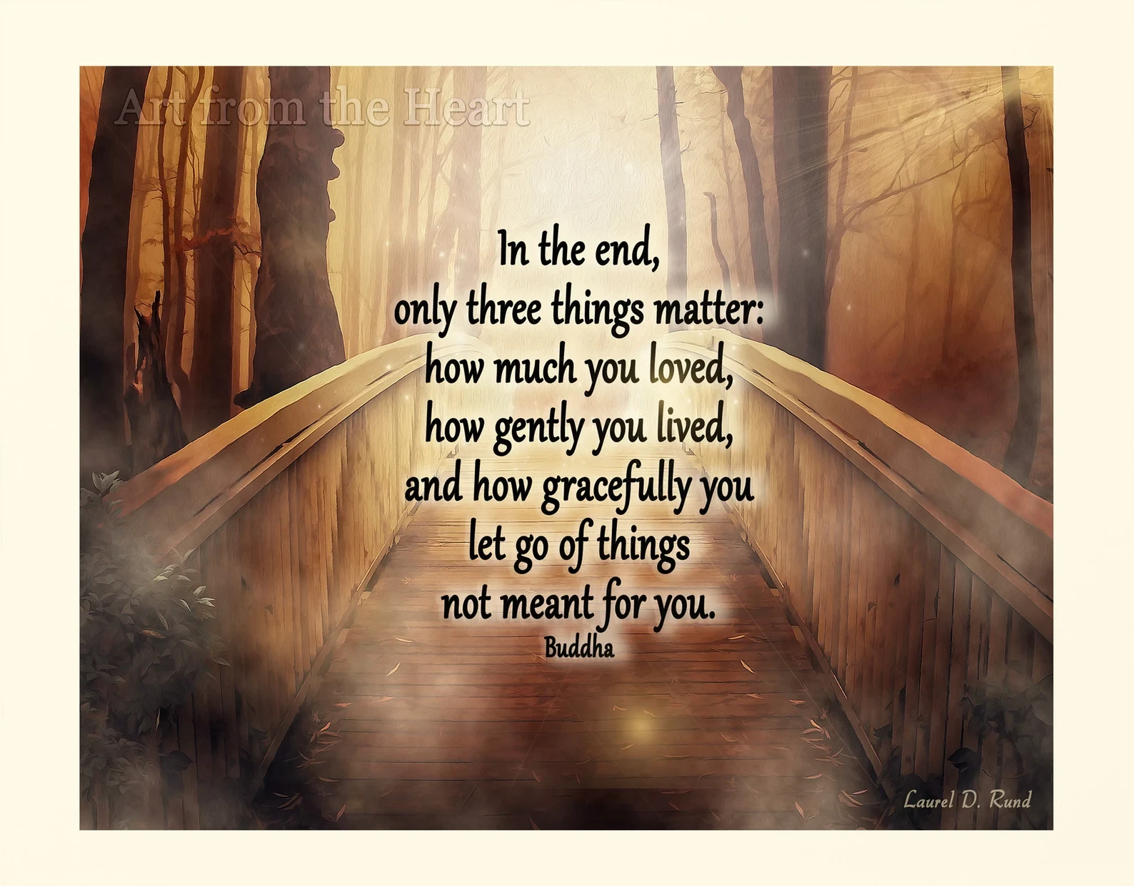 In The End Only Three Things Matter