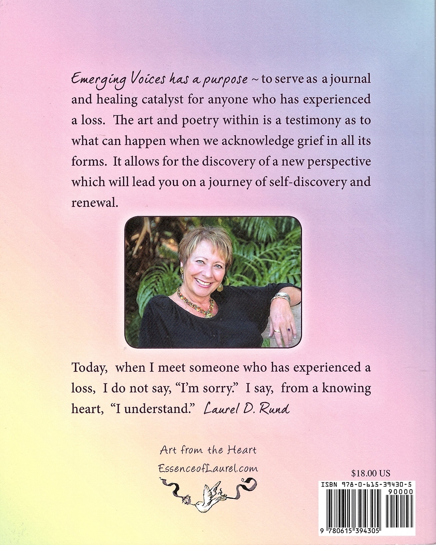 Emerging Voices rear cover — Laurel D. Rund